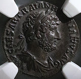 119 NGC Ch XF Hadrian Roman Empire Denarius Superb Style Emperor Stg Rudder Globe (25110902C)