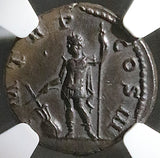 119 NGC Ch XF Hadrian Roman Empire Denarius Superb Style Emperor Stg Rudder Globe (25110902C)