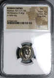 134 NGC AU Hadrian Roman Empire Denarius FIne Style 5/5 Italia Italy Travel Series Pedigree (24080202C)