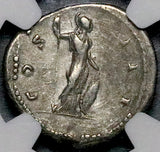 128 NGC Ch F Hadrian Roman Empire Denarius Minerva Athena Poetry (26092002C)