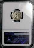 128 NGC Ch F Hadrian Roman Empire Denarius Minerva Athena Poetry (26092002C)