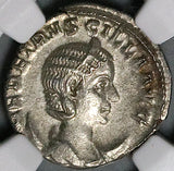 250 NGC Ch AU Herennia Etruscilla Double Denarius Roman Empire Pudicitia (25110401C)