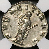 250 NGC Ch AU Herennia Etruscilla Double Denarius Roman Empire Pudicitia (25110401C)
