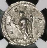 196 NGC Ch VF Julia Domna Denarius Roman Empire Felicitas Good Luck  (25020203C)