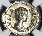 196 NGC MS Julia Domna Denarius Roman Empire Mother Gods Cybele Lions (24101203C)