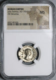 196 NGC MS Julia Domna Denarius Roman Empire Mother Gods Cybele Lions (24101203C)
