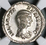 211 NGC MS Julia Domna Denarius Roman Empire Caracalla Pudicitia Chastity (25052801C)