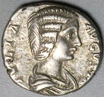 196 Julia Domna Denarius Roman Empire VF Happy Venus Felix Severus (25082601R)