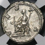 215 NGC XF Julia Domna Denarius Roman Empire Vesta Rome Mint (26081402C)