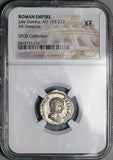 215 NGC XF Julia Domna Denarius Roman Empire Vesta Rome Mint (26081402C)