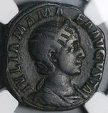 228 NGC Ch F Julia Mamaea AE Sestertius Roman Empire Felicitas Luck (26051001C)