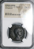 228 NGC Ch F Julia Mamaea AE Sestertius Roman Empire Felicitas Luck (26051001C)