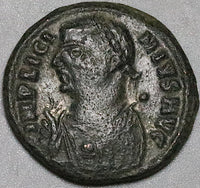 317 Licinius I AE3 Roman Empire Cyzicus Jupiter Mappa Scepter Silvered VF (24121507R)
