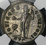 312 NGC AU Licinius I Roman Empire Follis Nummus Heraclea Jupiter 5/5 5/5 (26041104C)
