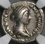 164 NGC VF Lucilla Roman Empire Denarius Concordia Marcus Aurelius Lucius Verus (25033002C)