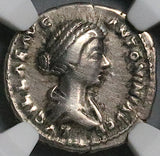 164 NGC VF Lucilla Roman Empire Denarius Concordia Marcus Aurelius Lucius Verus (25033002C)