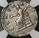 164 NGC VF Lucilla Roman Empire Denarius Concordia Marcus Aurelius Lucius Verus (25033002C)