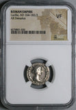 164 NGC VF Lucilla Roman Empire Denarius Concordia Marcus Aurelius Lucius Verus (25033002C)