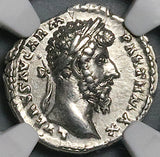 166 NGC XF Lucius Verus Denarius Roman Empire Aequitas Marcus Aurelius (26042902C)