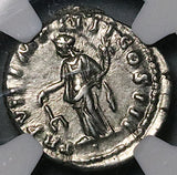 166 NGC XF Lucius Verus Denarius Roman Empire Aequitas Marcus Aurelius (26042902C)