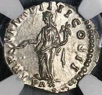 166 NGC MS Lucius Verus Roman Empire Denarius Pax Mint State Aurelius (25072701C)