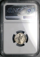 166 NGC MS Lucius Verus Roman Empire Denarius Pax Mint State Aurelius (25072701C)