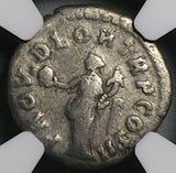 161 NGC F Lucius V Roman Empire Denarius Providentia Co-Emperor Marcus Aurelius (26031904C)