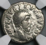 161 NGC GEN Lucius V Roman Empire Denarius Providentia Marcus Aurelius 1st Year (26051201C)
