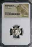 161 NGC GEN Lucius V Roman Empire Denarius Providentia Marcus Aurelius 1st Year (26051201C)