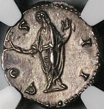 145 NGC AU Marcus Aurelius Caesar Roman Empire Denarius Honos Honor (25111802C)