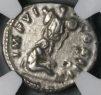 173 NGC Ch VF Marcus Aurelius Denarius Roman Empire German Captive Trophy (25092101C)