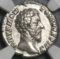 180 NGC Ch VF Marcus Aurelius Roman Empire Consecratio Eagle Thunderbolt (24101401C)