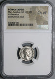 180 NGC Ch VF Marcus Aurelius Roman Empire Consecratio Eagle Thunderbolt (24101401C)