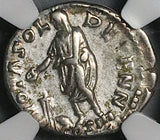 171 NGC Ch VF Marcus Aurelius Denarius Roman Reign 10th Year Emperor Sacrificing (24073103C)