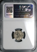 163 NGC Ch XF Marcus Aurelius Denarius Roman Empire Felicitas Curiassed Bust (24011701C)