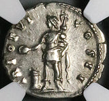 151 NGC XF Marcus Aurelius Roman Empire Caesar Denarius Genius Legions (25110402C)