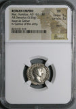 151 NGC XF Marcus Aurelius Roman Empire Caesar Denarius Genius Legions (25110402C)