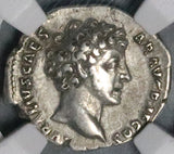 144 NGC Ch VF Marcus Aurelius Caesar Roman Empire Denarius Honos Honor 5/5 4/5 (26072801C)