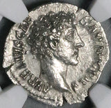 145 NGC Ch VF Marcus Aurelius Caesar Roman Empire Denarius Honos Honor (26042304C)