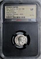145 NGC VF Marcus Aurelius Caesar Roman Empire Denarius Honos (25080801C)