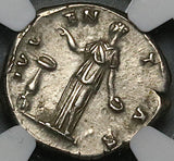 140 NGC XF Marcus Aurelius Roman Empire Denarius Caesar Juventas (23111201C)