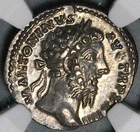 169 NGC Ch XF Marcus Aurelius Denarius Roman Empire Liberalitas Donative V (25082801C)