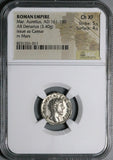 159 NGC Ch XF Marcus Aurelius Caesar Roman Empire Denarius Mars Rare COS II DESIG III (25112901C)