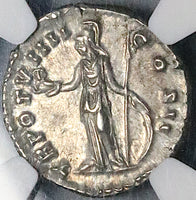 154 NGC Ch XF Marcus Aurelius Caesar Roman Empire Denarius Minerva Rare Portrait (25082702C)