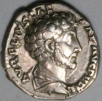 154 Roman Empire Marcus Aurelius Caesar VF Denarius Minerva Rare Portrait (25011501R)