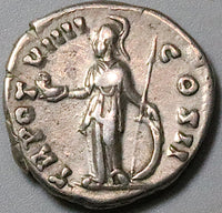 154 Roman Empire Marcus Aurelius Caesar VF Denarius Minerva Rare Portrait (25011501R)
