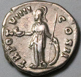 154 Roman Empire Marcus Aurelius Caesar VF Denarius Minerva Rare Portrait (25011501R)