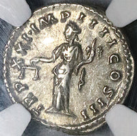 166 NGC Ch XF Marcus Aurelius Denarius Roman Empire Aequitas (24011101C)