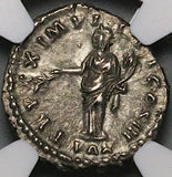 166 NGC XF Marcus Aurelius Denarius Roman Empire Pax Peace (24091701C)