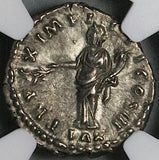 166 NGC XF Marcus Aurelius Denarius Roman Empire Pax Peace (24091701C)